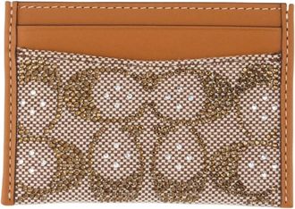 Coach Accessoires, Dames, Bruin, ONE Size, Leer, Crystal Signature Essential Card Holder
