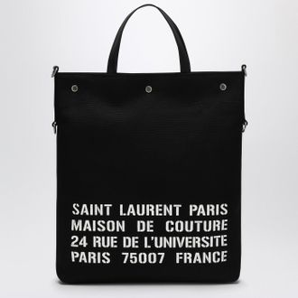 Saint Laurent North/South tote bag in black canvas