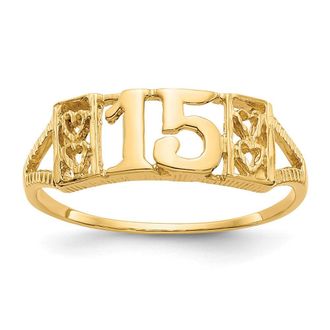 Diamond2Deal 14k Yellow Gold 15 Ring