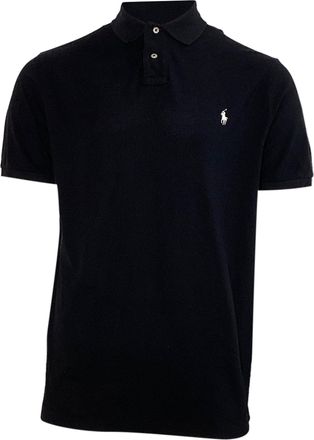 Polo Ralph Lauren Embroidered Polo Shirt in Black Cotton