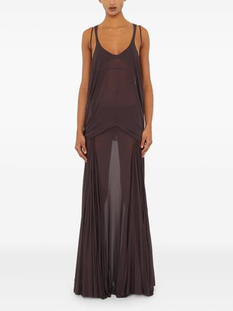 CHRISTOPHER ESBER Solea Suspension macrame tank maxi dress - women - Viscose - M - Brown