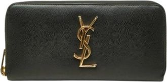 Saint Laurent Pre-owned Long wallet (bi-fold) - Dames - Vintage Accessoires - Zwart - ONE Size - Vintage