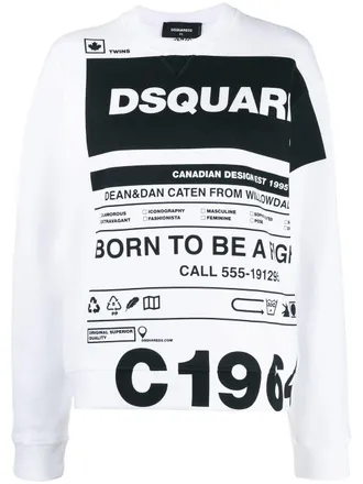 Dsquared2 T-shirt met tekst - Wit