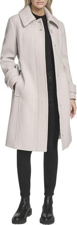 Andrew Marc Lawley Wool-Blend Belted Trench Coat