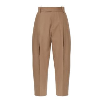 STUDIO NICHOLSON Cropped Trousers, female, Brown, Size: XS Nasser Trousers