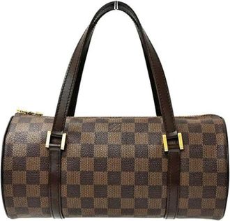 Louis Vuitton Pre-owned Damier Canvas Handbag - Dames - Vintage Handtas - Bruin - ONE Size - Vintage