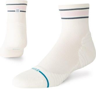 Stance Wiley Light Performance Run Quarter Socks in Off White at Nordstrom, Size Medium