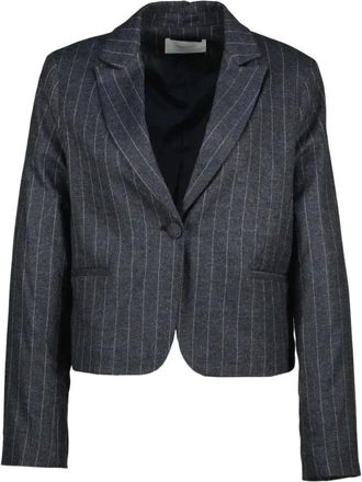 Am&eacute;lie & Am&eacute;lie Lille Blazer - Dames - Jassen - Zwart - Maat: L Leer