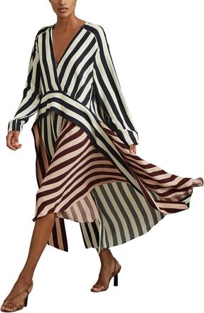 Reiss Nola Color Clash Stripe Dress