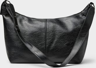 Le 31 Mens Slouchy faux-leather half-moon bag