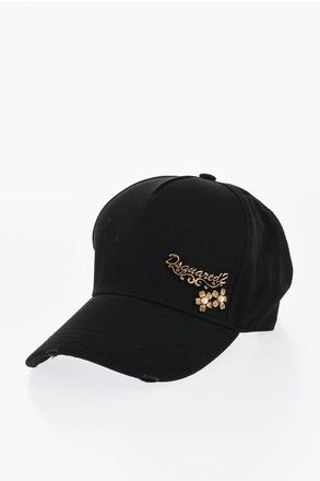 Dsquared2 Cotton Cap with Golden Effect Logo size Unica
