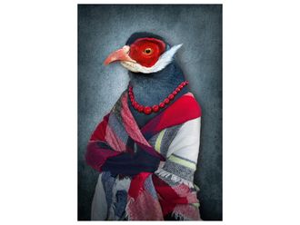 Schubiger M&ouml;bel Digitaldruck auf Glas Gut Gekleideter Fasan