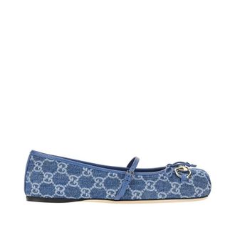 Gucci GG denim ballet flats with Horsebit Woman 37+