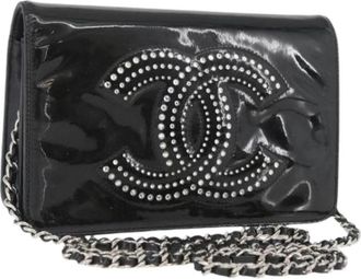 Chanel Pre-owned Vintage Crossbody Tas - Dames - Vintage Schoudertas - Zwart - ONE Size - Leer - Vintage