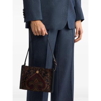 Etro Paisley Jacquard Shoulder Bag - Navy