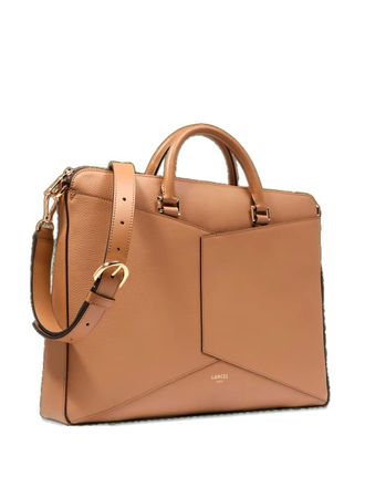 Lancel Enveloppe leather laptop bag - women - Leather/Polyester - OS - Brown