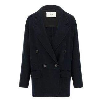Tela Jula Blazer - Dames - Jassen - Blauw - Maat: XS Zijde