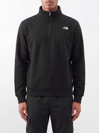 The North Face Felpa in misto cotone con zip parziale e collo a dolcevita
