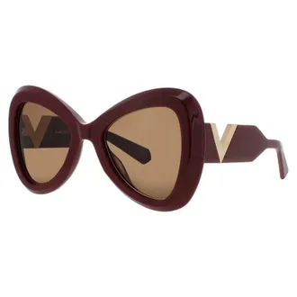 Valentino Mens Black Rectangular Sunglasses VGOLDIIIVLS138B53