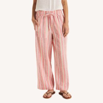 Nautica Womens Striped Linen Pant