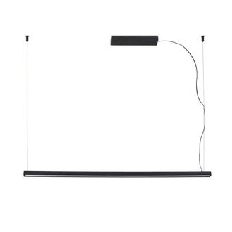 Netlighting Vico 115cm Black Pendant Lamp With Surface Canopy