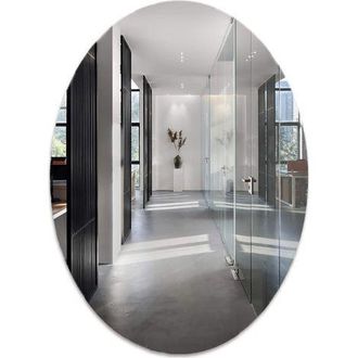 OEM Espejo De Ba&ntilde;o Ovalado Moderno Y Sencillo, Espejo De Ba&ntilde;o Autoadhesivo, Espejo De Maquillaje De Pared, Espejo Decorativo De Estilo Chic (30x40 Cm)