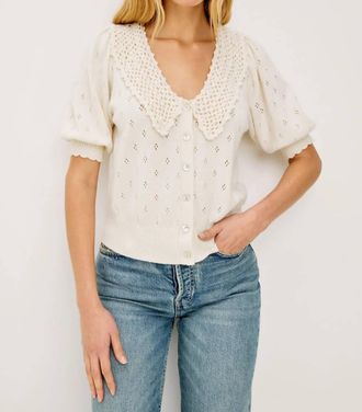 Rails Mindy Puff Sleeve Sweater In Ivory