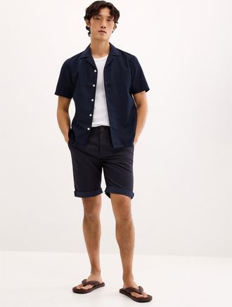 Lindbergh Mens Mini-pattern chino Bermuda Shorts