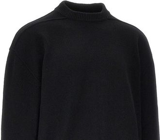 Rick Owens Mens Pull Col Roul&eacute; Tommy Lupetto Noir Black Sweater