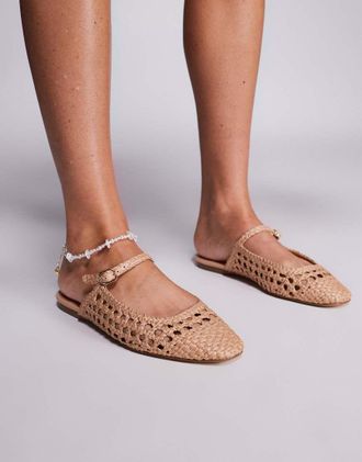 Steve Madden Glennie - Sabot bassi in rafia tonalit&agrave; naturale intrecciata-Neutro