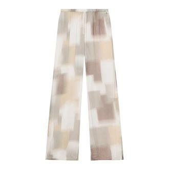 A|X Armani Exchange Viscose Broek - Dames - Wijde Broeken - Veelkleurig - XL - Broeken