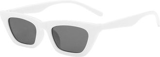 Generic Vintage Retro For Women Sun glasses Fashion Cat Eye Shape Sunglasses For Women UV400 Protection Outdoor Travel Girls Sunglass,White 2026
