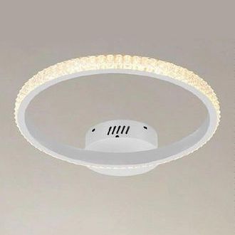 Trade Shop Trade Shop Traesio - Trade Shop - Plafoniera Led 28w Bianco Cerchio Effetto Cristallal Luce Calda Naturale Fredda 31746