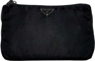 Prada Pre-owned Vintage Pouch - Dames - Vintage Tassen - Zwart - ONE Size - Nylon - Vintage