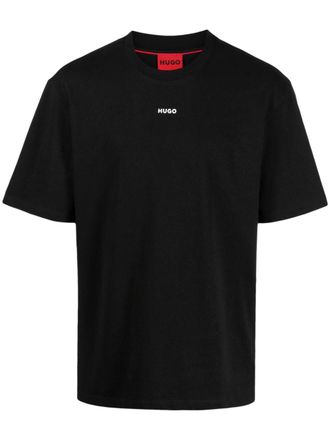HUGO BOSS logo-print cotton T-shirt - men - Cotton - S - Black