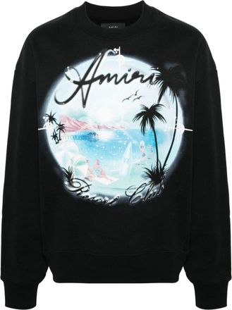 Amiri Paradise Airbrush cotton sweatshirt - men - Cotton - L - Black