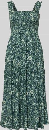 Apricot Midikleid aus Viskose mit Karree-Ausschnitt in Gruen, Gr&ouml;&szlig;e XXL