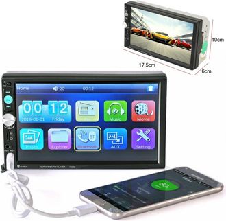 Trade Shop Trade Shop - Stereo 7023b Lcd 7,0 Full Hd 1080p Auto Mp4 Mp5 Radio Fm Bluetooth Telecomando