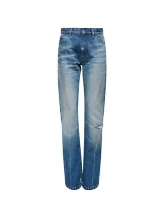 Maison Margiela Blue Straight High Rise Jeans