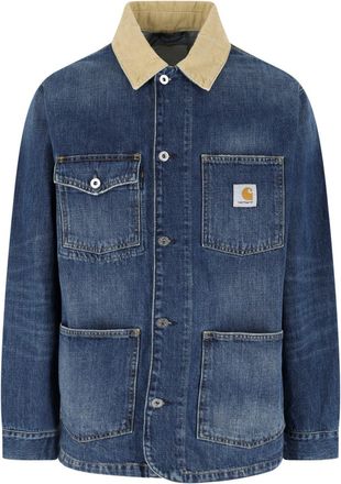Carhartt Work in Progress Blue Warren Chore Denim Corduroy Jacket