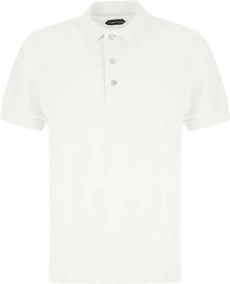 Tom Ford Tops, Heren, Wit, XL, Katoen, Piquet Polo