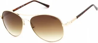 Guess Brown Gradient Pilot Ladies Sunglasses GF0295 33F 60