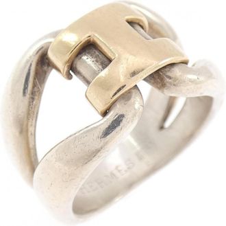 Herm&egrave;s Yellow Gold (18K) Silver 925 Band Ring (Pre-Owned)