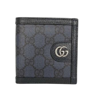 Gucci Gg Supreme Black Pvc Leather Wallet (Bi-Fold) (Pre-Owned)