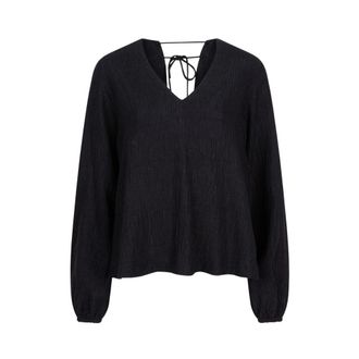 Dante6 Zwarte V-hals top Stardom stijl - Dames - Blouses & Shirts - Zwart - Maat: S Viscose