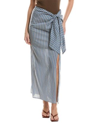 Brunello Cucinelli Silk-Blend Wrap Skirt