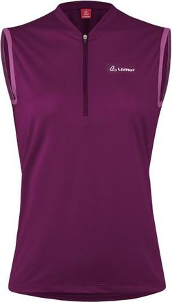 LOEFFLER Bike Sleeveless Shirt Half-Zip Plain Velo Singlet f&uuml;r Damen | lila