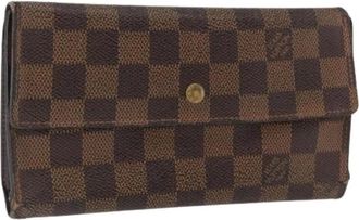Louis Vuitton Pre-owned Wallets, female, Brown, Size: ONE SIZE Pre-owned Vintage Canvas Wallet