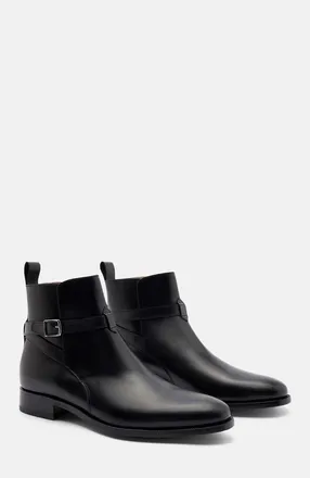 Scarosso Libero Jodhpur Boots in Black - Calf at Nordstrom, Size 43.5