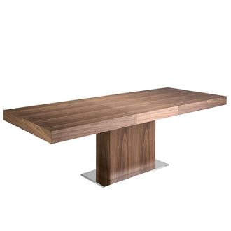 Angel Cerd&aacute; Rectangular Walnut Extending Dining Table 180/240 cm in Brown